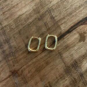 The Sabina S925 Sterling silver plated gold hoop earrings carabiner